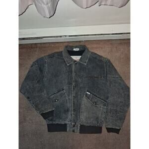 Vintage Guess Denim Bomber Jacket Mens Large 1980s George Marciano
